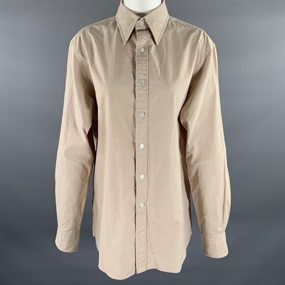 HAMILTON Size M Khaki Long Sleeve Long Sleeve Shirt
